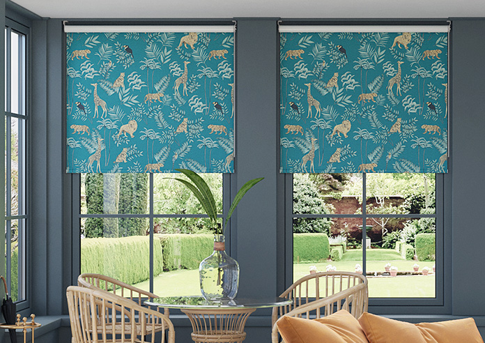 Jungle, Tropics Blue - Twist&Fit Roller Blind - Image 3